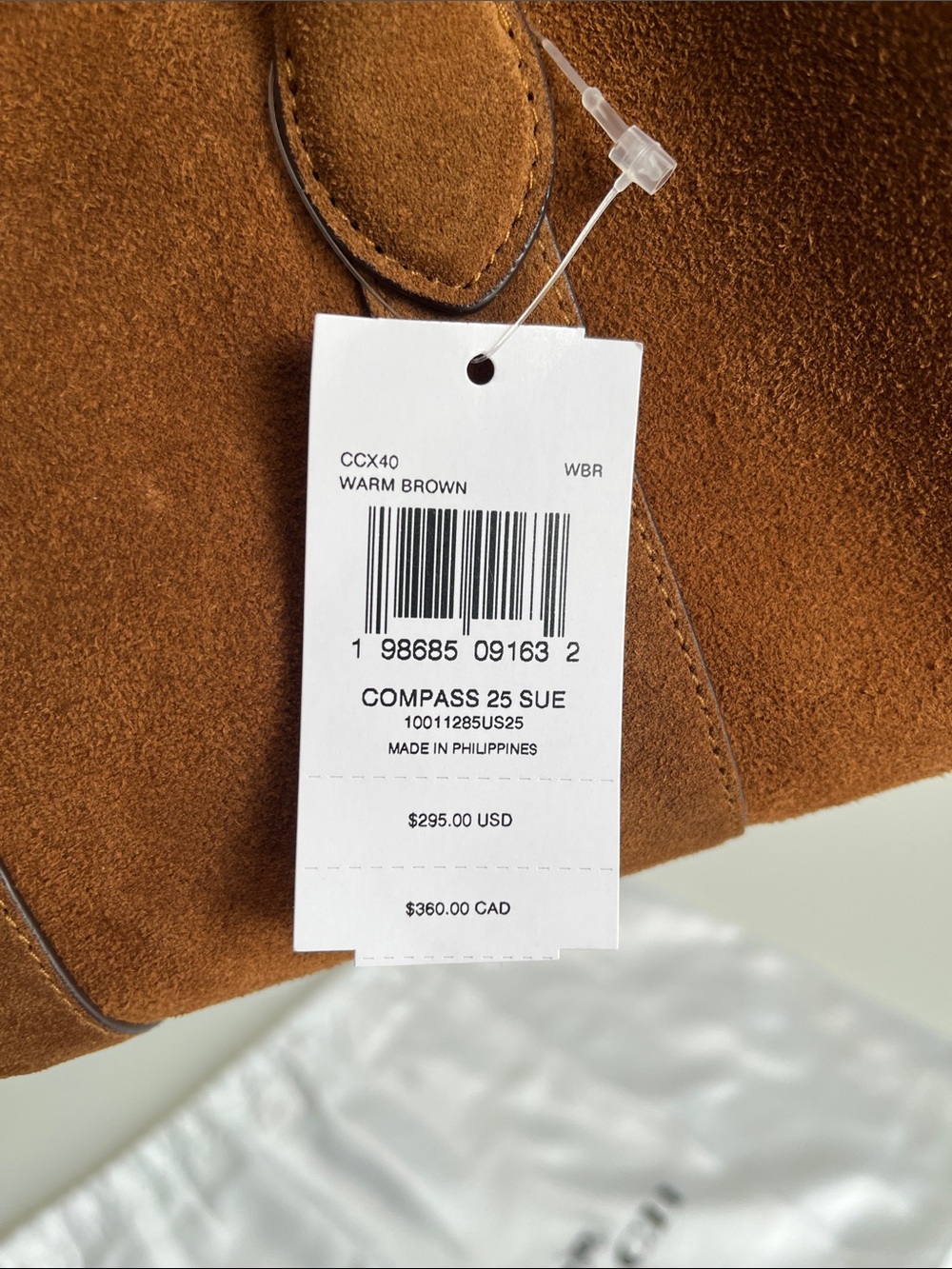 Coach Compass 25 Suede with Gold Hardware - Picture 3 of 12